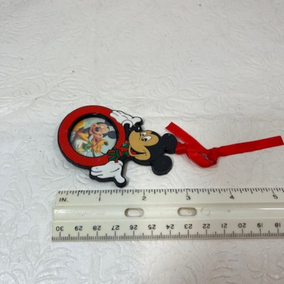 Disney Mickey Mouse Photo Christmas Holiday Rubber Ornament 2"x3" - Picture 3 of 4